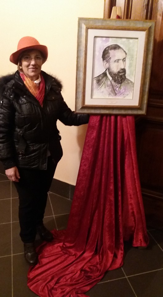 Vincenzo Ammirà riprodotto da Catwrina Rizzo con la difficile tecnica dell'acquerello